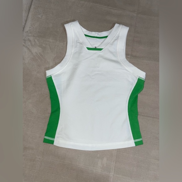FP Movement by Free People White and Green Tank Top - Picture 3 of 5